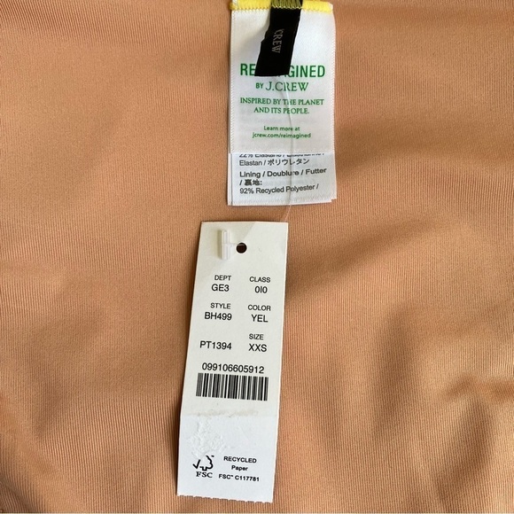 NWT J. Crew High-rise bikini bottom in Ratti® golden paisley Yellow Sz XXS - Picture 9 of 12